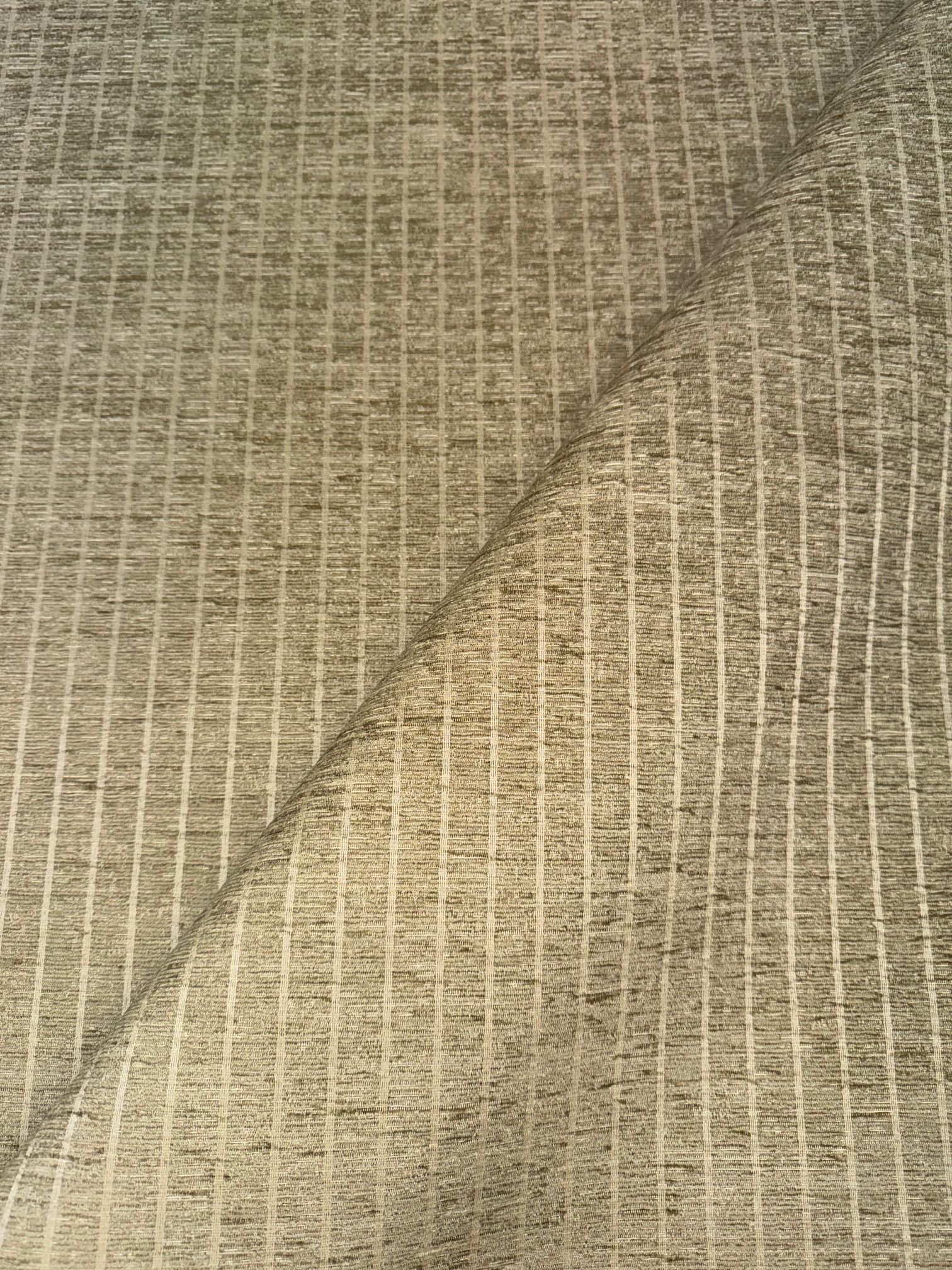 Conway Lichen Pin Stripe Chenille Upholstery Fabric