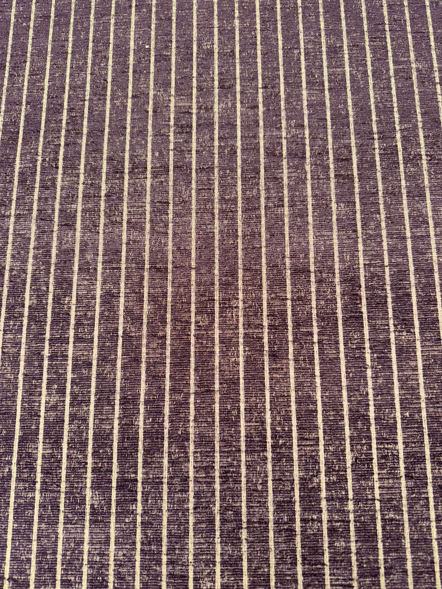 Conway Damson Pin Stripe Chenille Upholstery Fabric