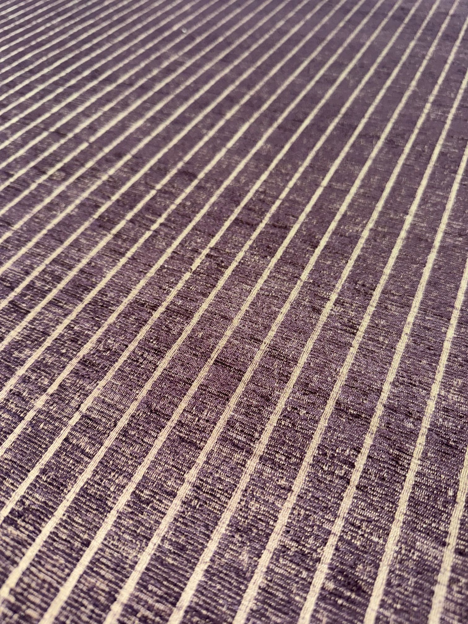 Conway Damson Pin Stripe Chenille Upholstery Fabric