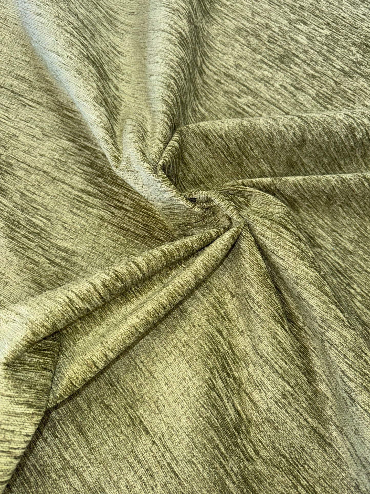 Canterbury Green Plain Chenille Upholstery Fabric