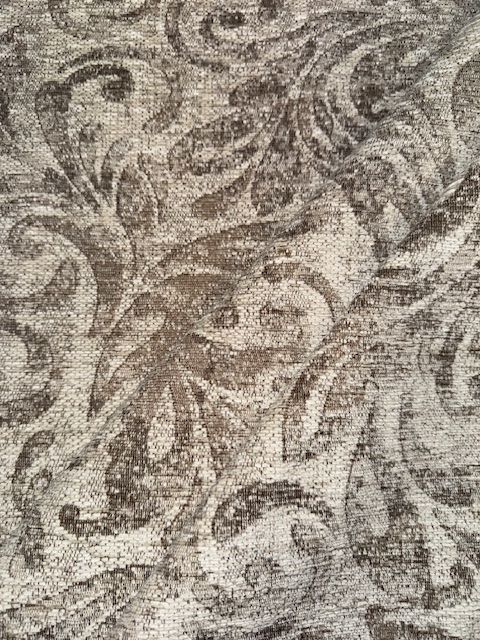Murrayfield Scroll Sand Heavy Weave Upholstery Fabric
