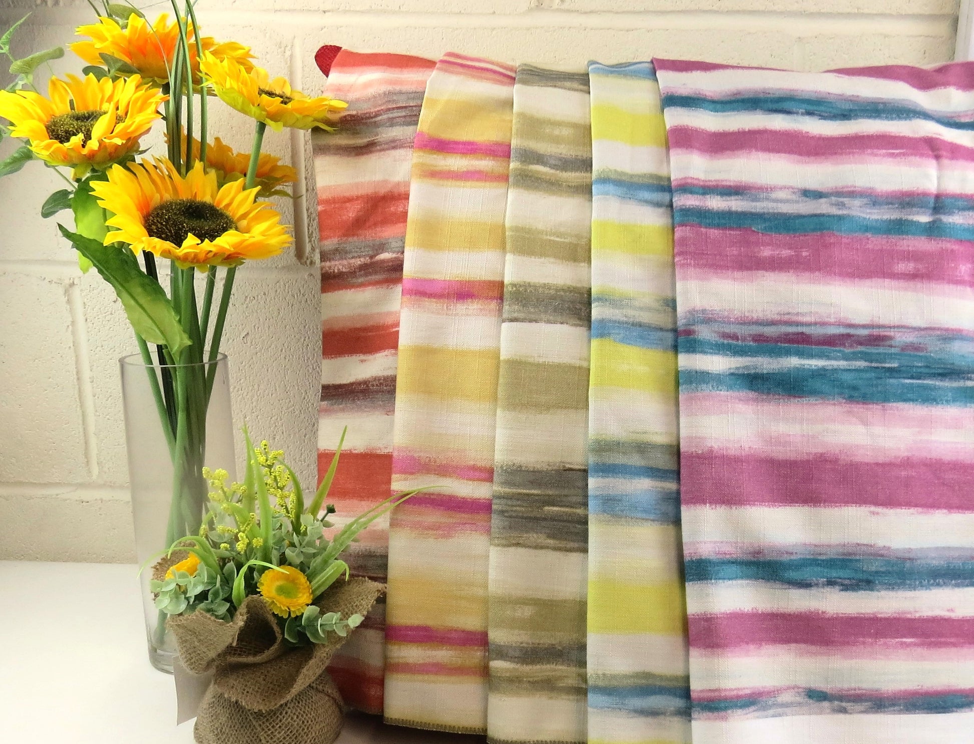 August Bright Indian Linen Upholstery Fabric