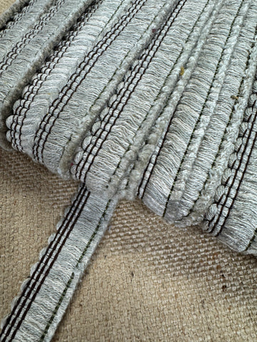 Upholstery Brush Fringe/ Ruche Trim - Natural Hessian - Soft Options upholstery trim