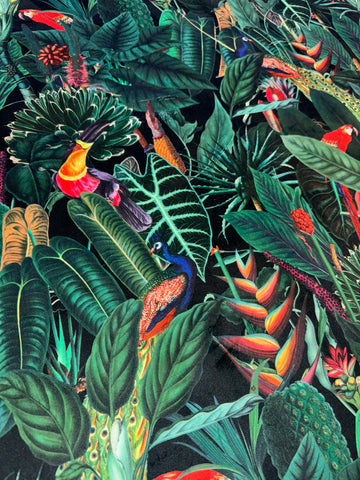 Tropischer Sumatra-Ebenholz-Samtpolsterstoff mit Muster