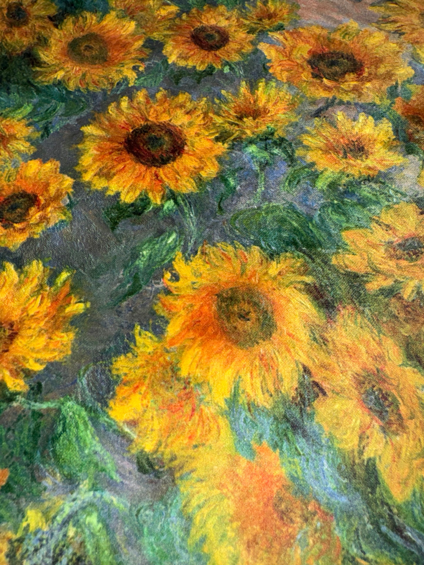 Van Gogh Sunflowers Printed Velvet Upholstery Fabric