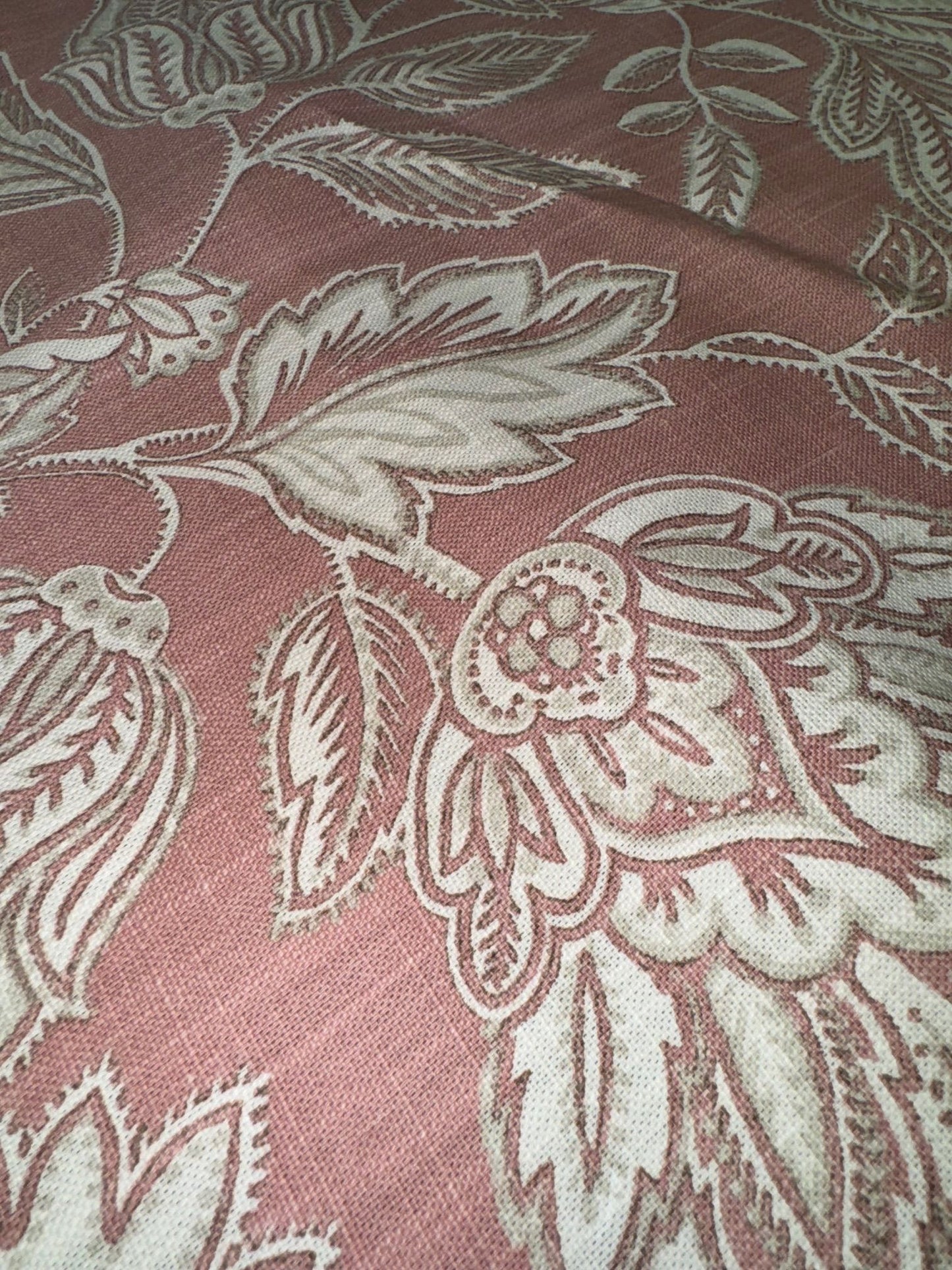 Porter and Stone Renesence Amore Rose 100% Cotton Woven Print Upholstery Fabric