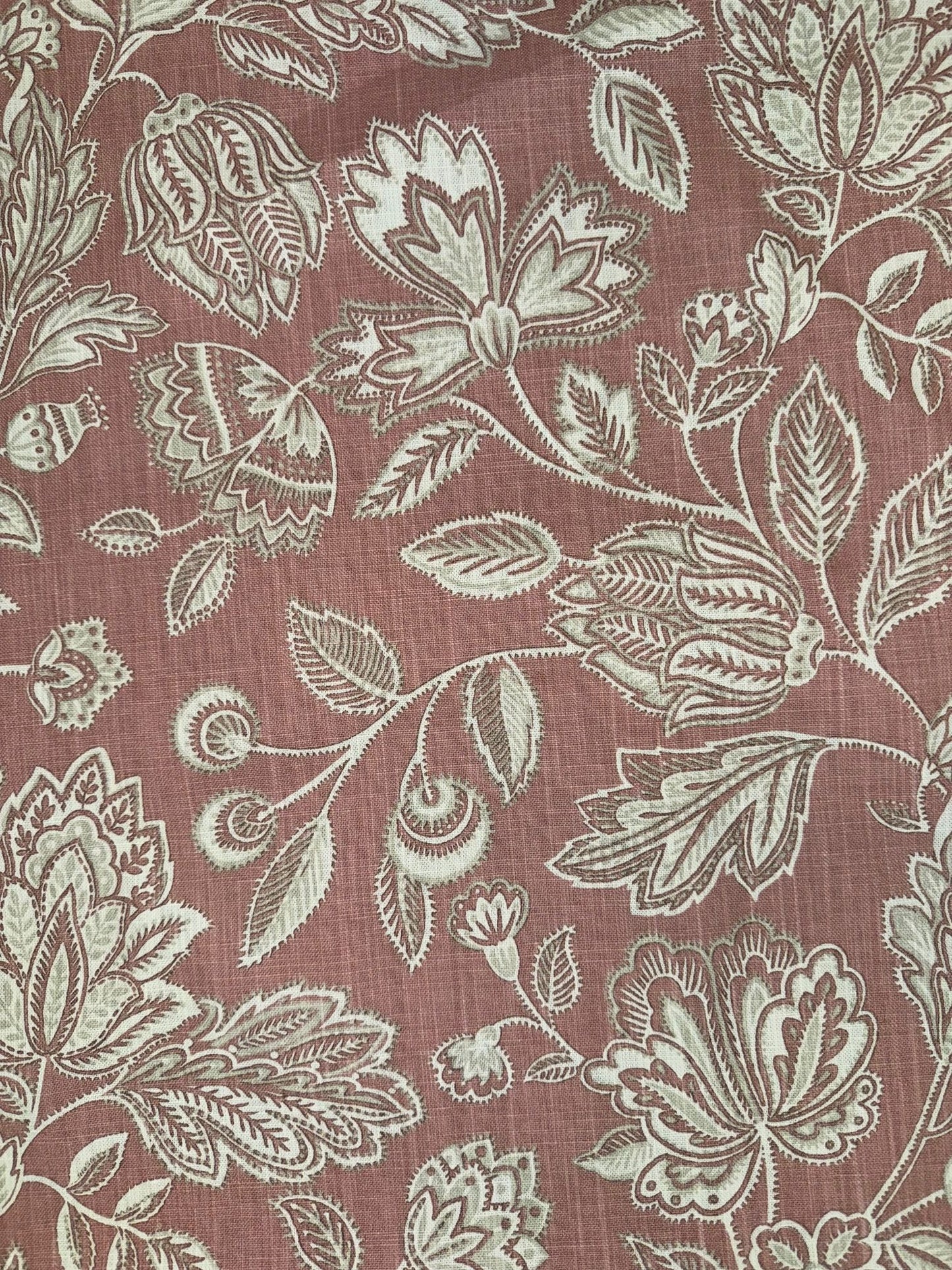 Porter and Stone Renesence Amore Rose 100% Cotton Woven Print Upholstery Fabric - Soft Options upholstery trim