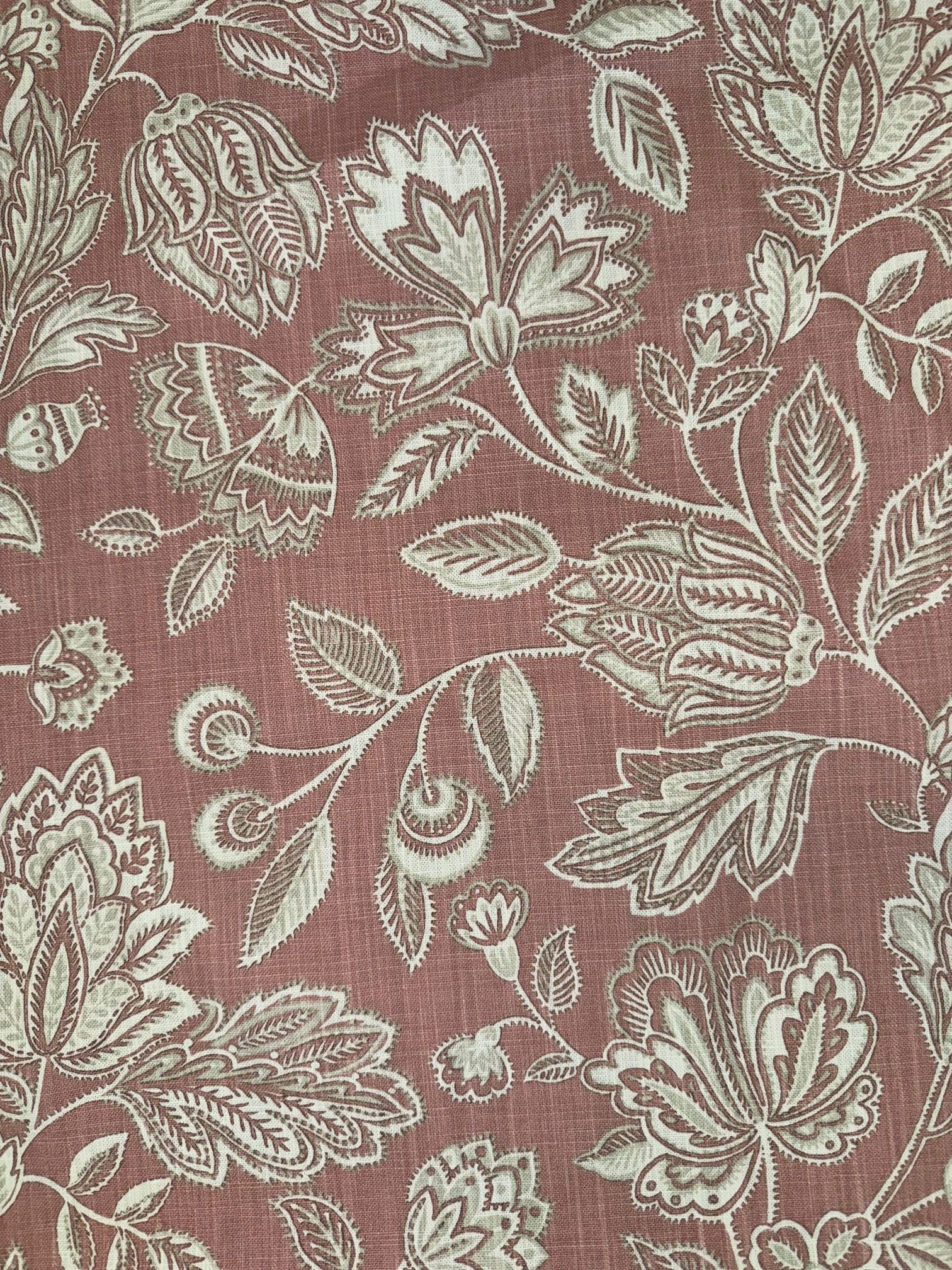 Porter and Stone Renesence Amore Rose 100% Cotton Woven Print Upholstery Fabric