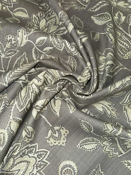 Porter and Stone Renesence Amore Dove 100% Cotton Woven Print Upholstery Fabric