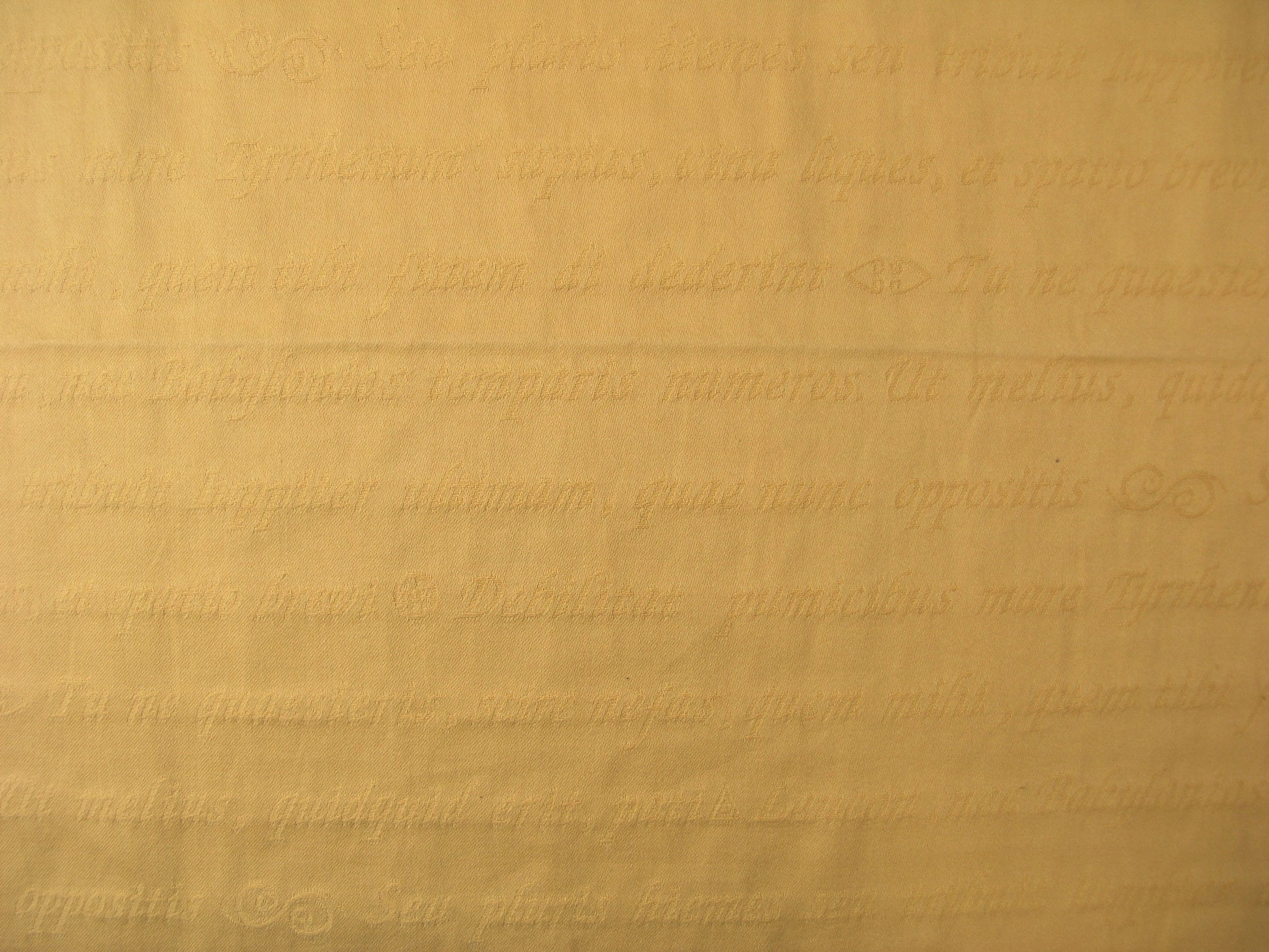 Italic Banana Latin Script Linen Upholstery Fabric
