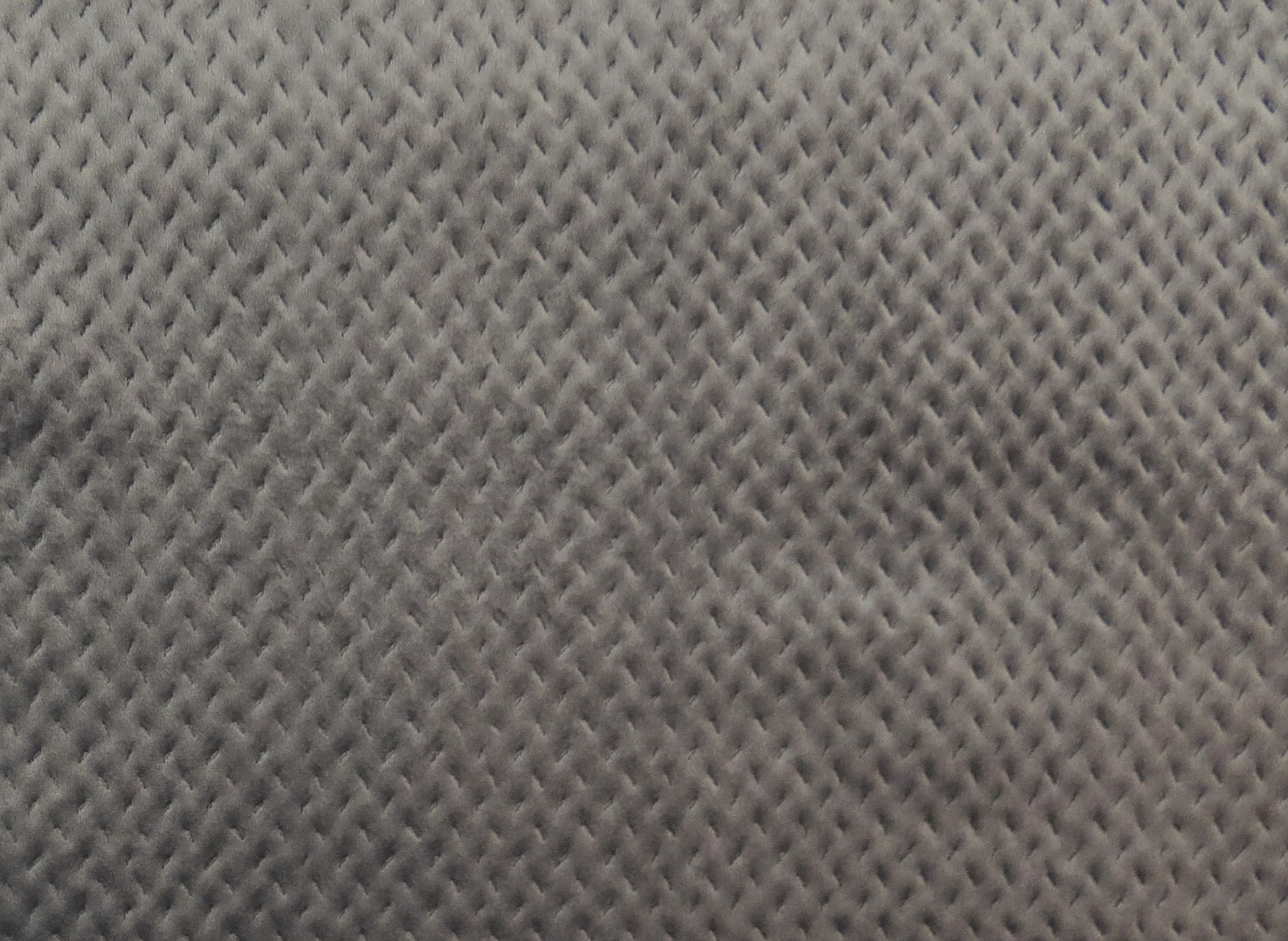 Cascade Grey Quilted Velvet Upholstery Fabric