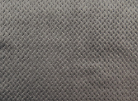 Cascade Grey Quilted Velvet Upholstery Fabric - Soft Options upholstery trim