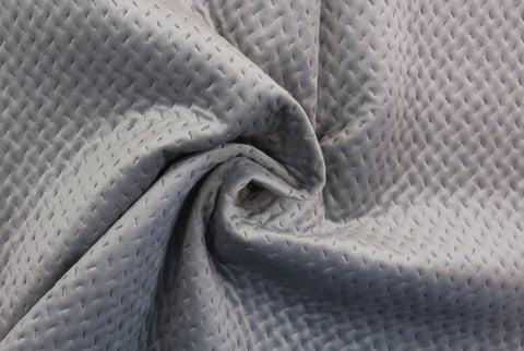 Cascade Silver Quilted Velvet Upholstery Fabric - Soft Options upholstery trim