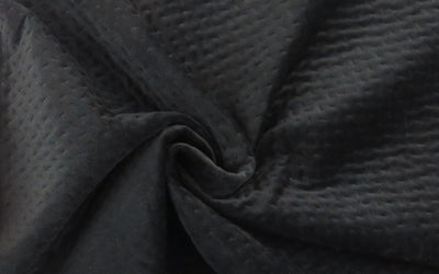Cascade Black Quilted Velvet Upholstery Fabric - Soft Options upholstery trim