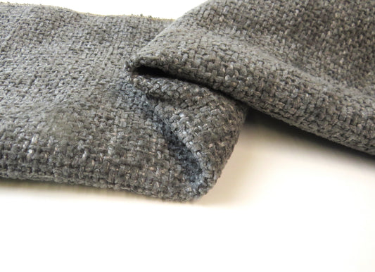 Venice Platinum Hopsack Heavy Weave Upholstery Fabric