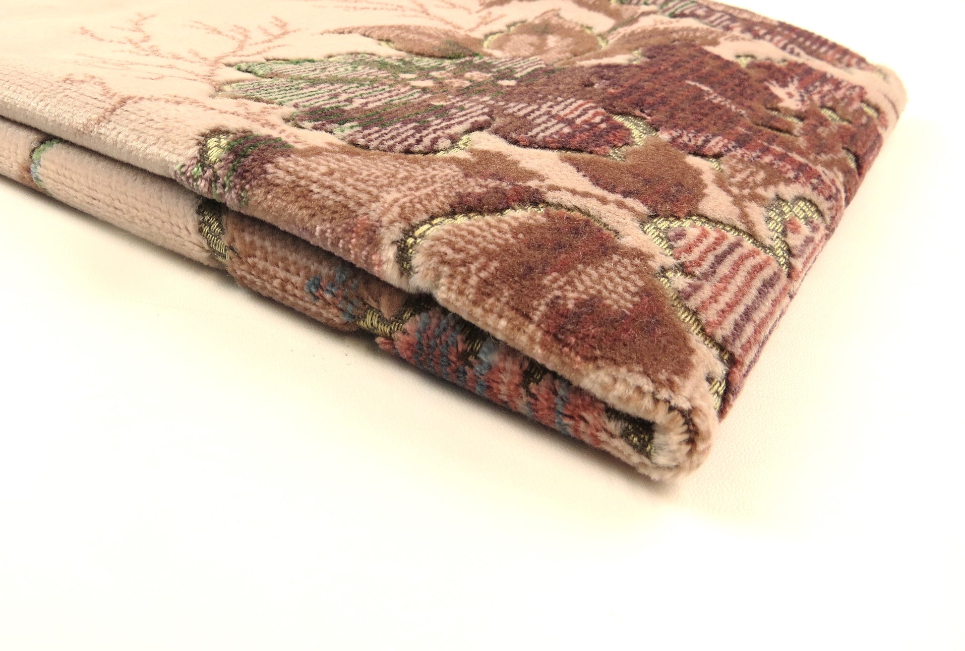 Royal Panel Floral Velvet Upholstery Fabric