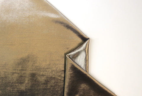 Stirling Bronze Ribbed Velvet Upholstery Fabric