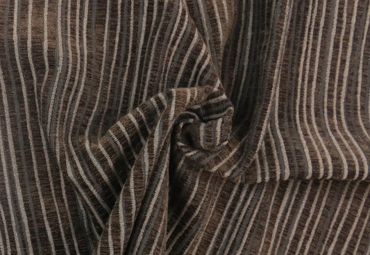 Swansea Mixed Stripe Chenille Upholstery Fabric
