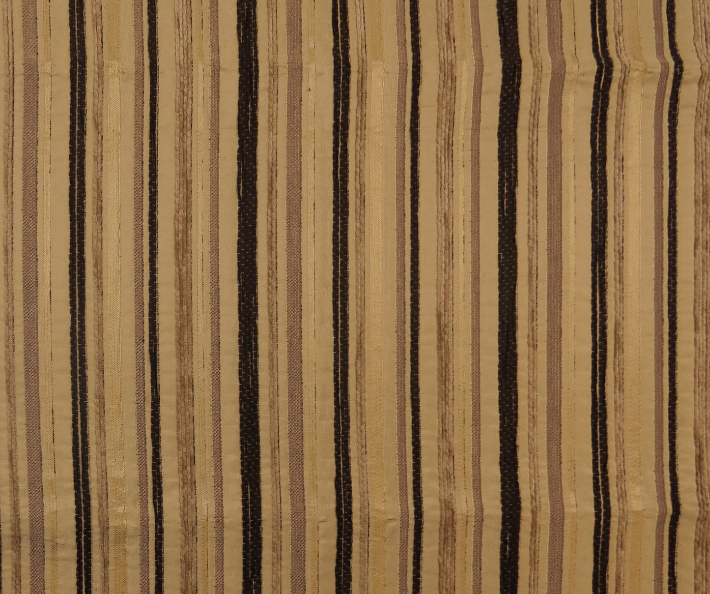 Crawford Mixed Brown & Fawn Stripe Brocade Upholstery Fabric - Soft Options upholstery trim