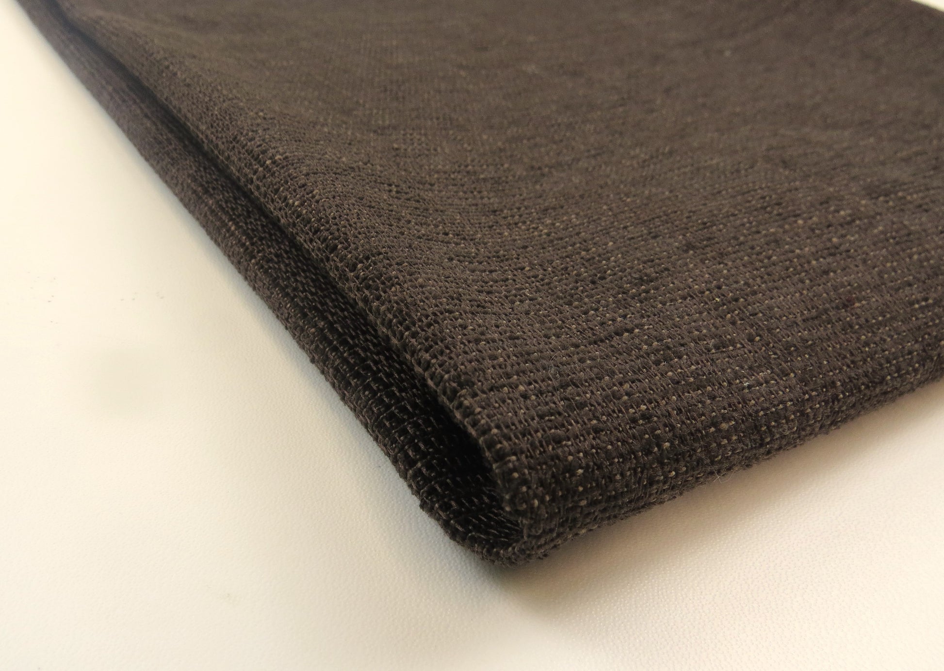 Cardiff Dark Brown Flat Weave Upholstery Fabric