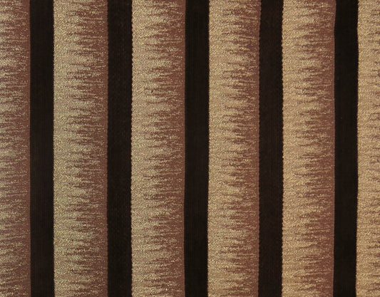 Sandringham Striped Brown Brocade Upholstery Fabric - Soft Options upholstery trim