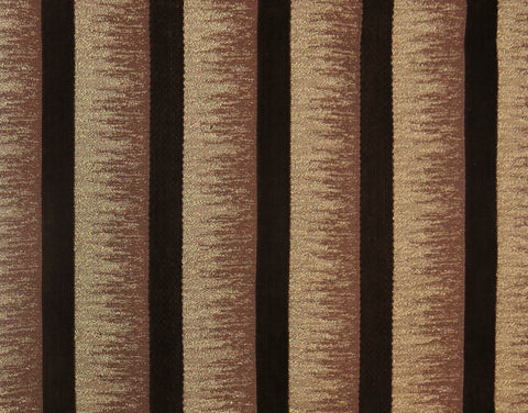 Sandringham Striped Brown Brocade Upholstery Fabric - Soft Options upholstery trim