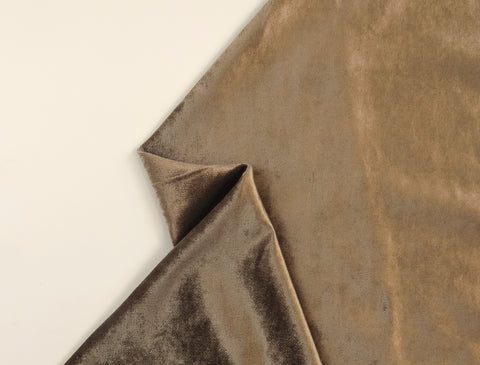 Chatsworth Brass Velvet Upholstery Fabric
