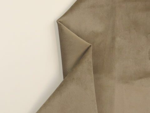 Corsa Soft Putty Velvet Upholstery Fabric