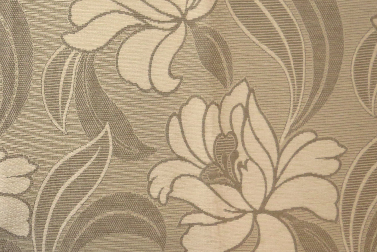 Cream and Beige Floral Brocade Upholstery Fabric - Soft Options upholstery trim