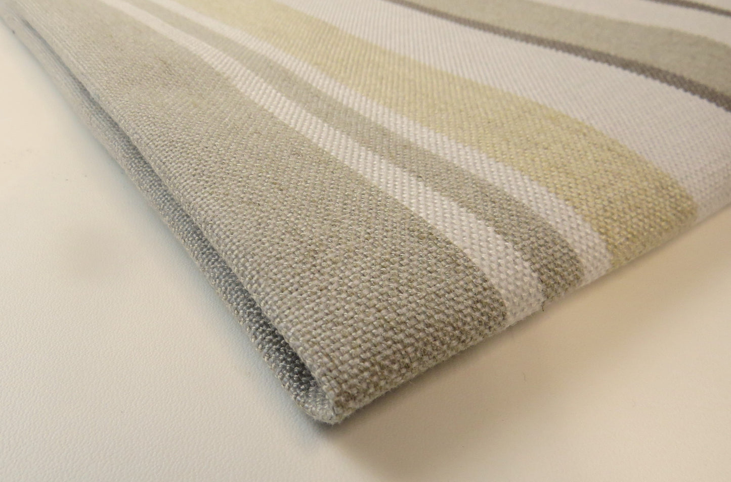 Boston Natural Stripe Flat Weave Upholstery Fabric