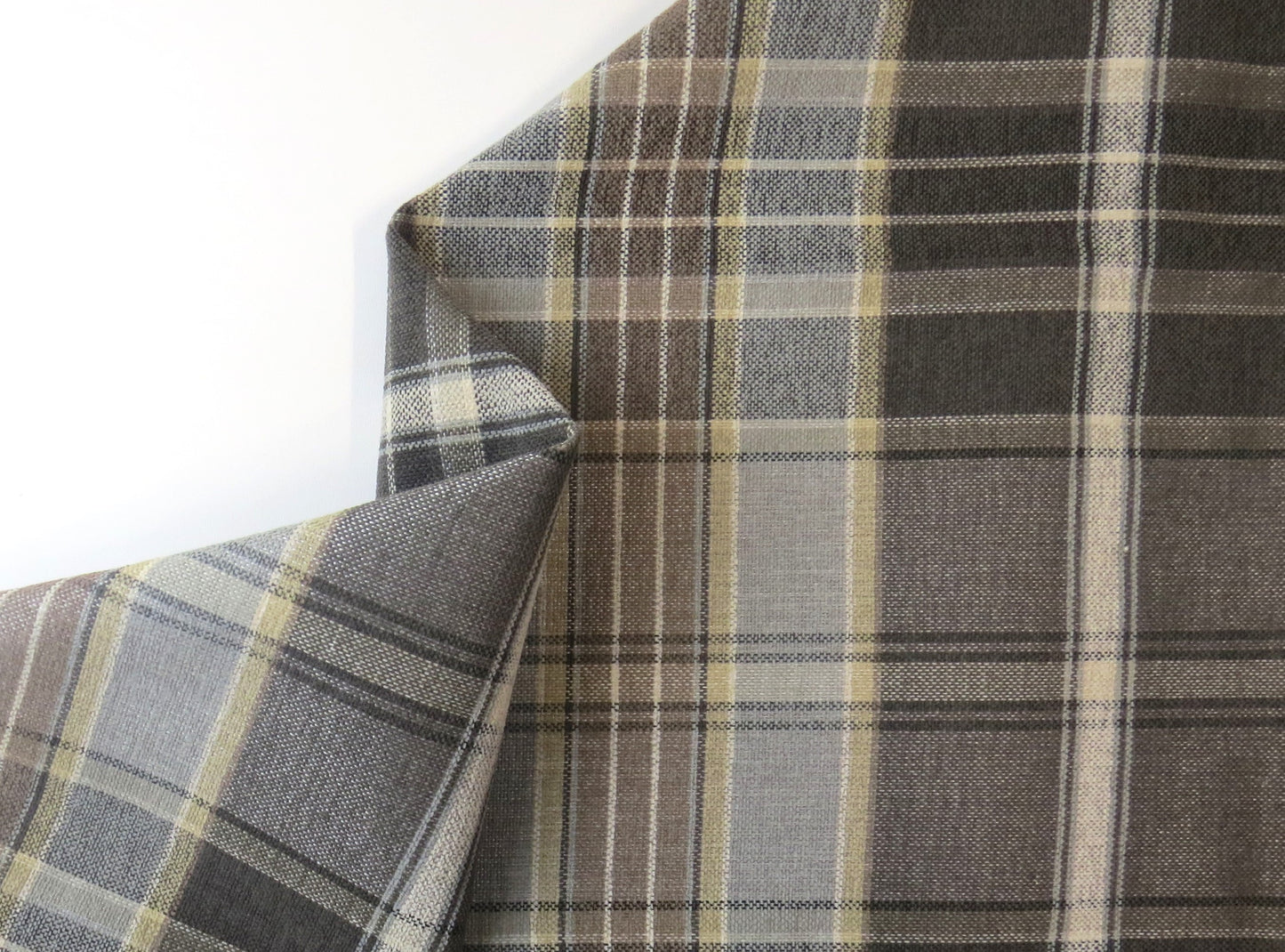 Brampton Mixed Check Flat Weave Upholstery Fabric