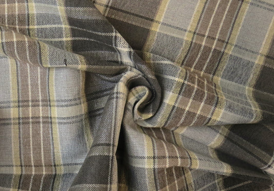 Brampton Mixed Check Flat Weave Upholstery Fabric