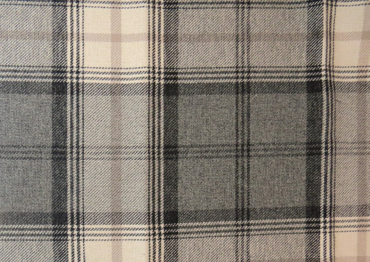 Sophie Zinc Check Flat Weave Upholstery Fabric - Soft Options upholstery trim