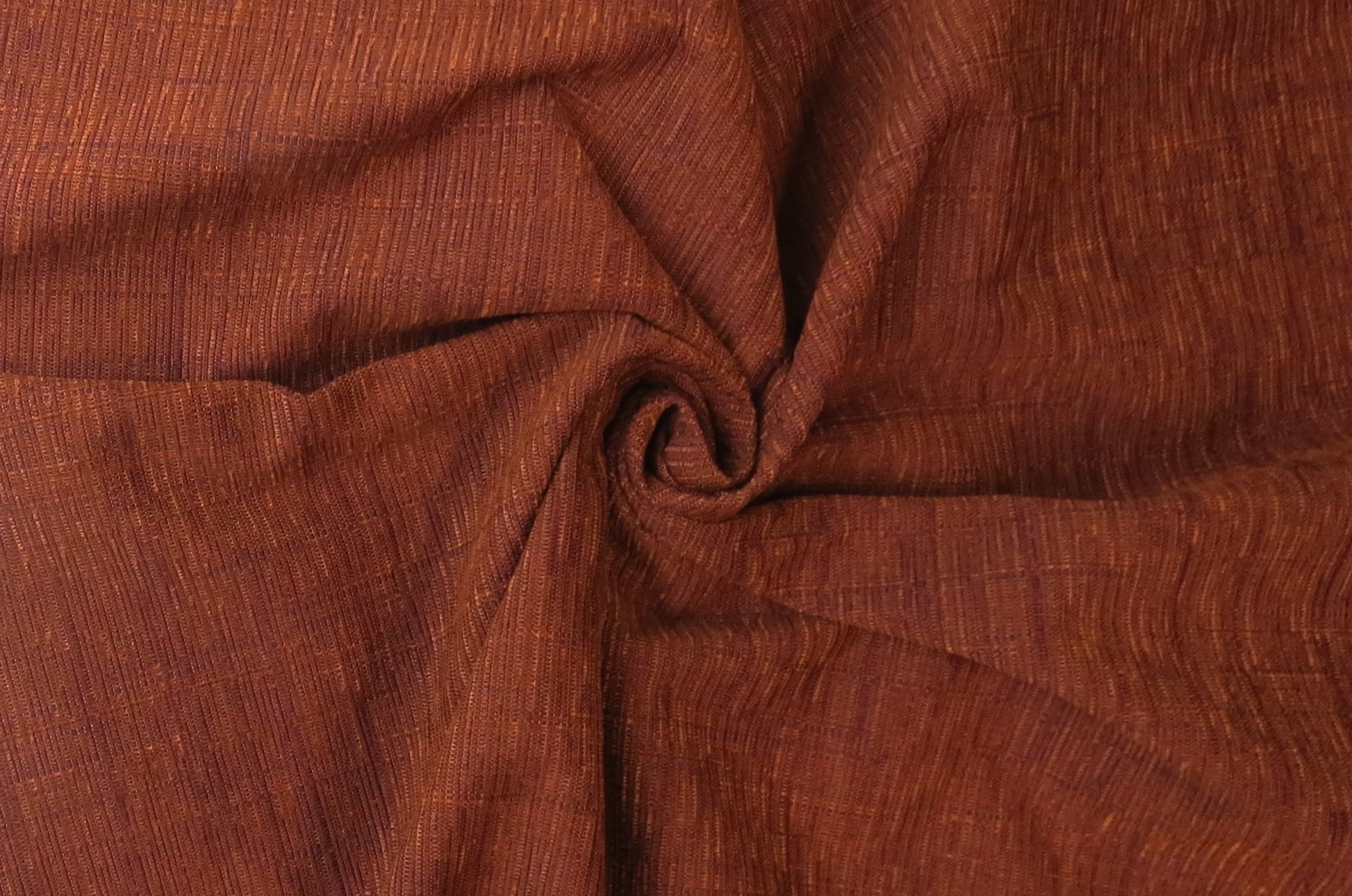 Kenton Slub Terracotta Linen Upholstery Fabric