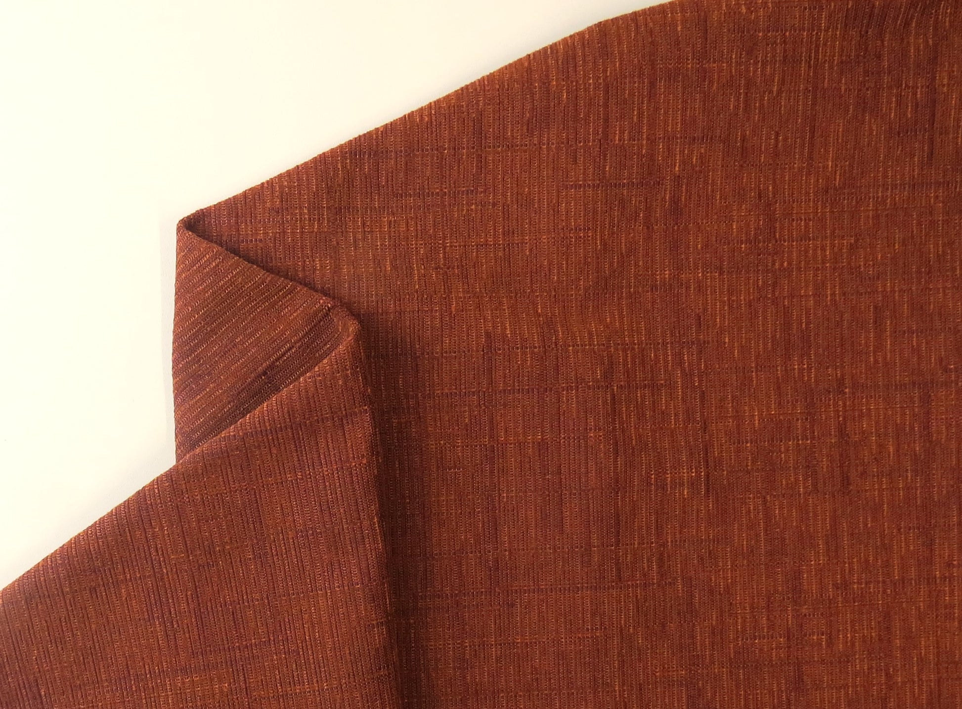 Kenton Slub Terracotta Linen Upholstery Fabric