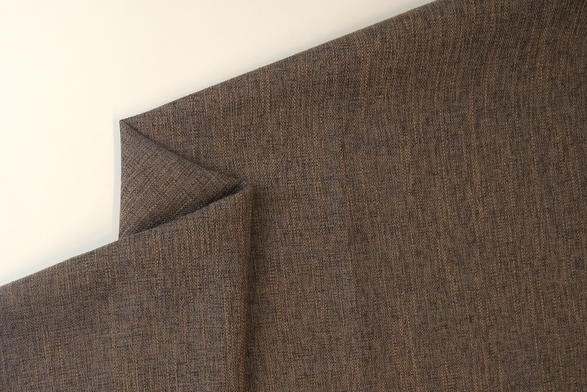 Gleneagles Plain Brown Flat Weave Upholstery Fabric