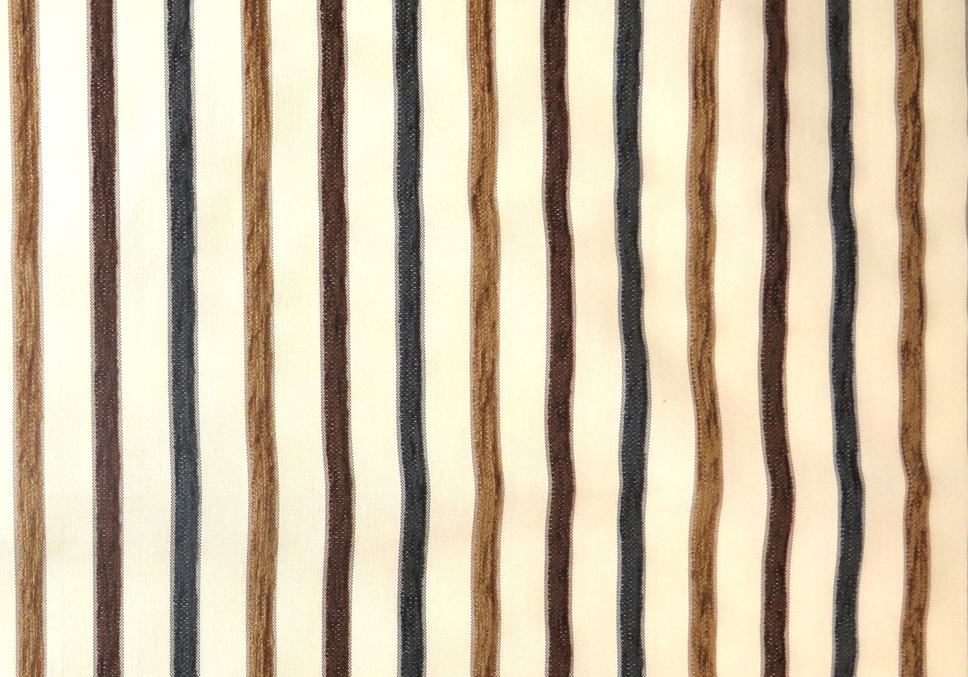 Sophie Stripe Natural Chenille Upholstery Fabric - Double Width