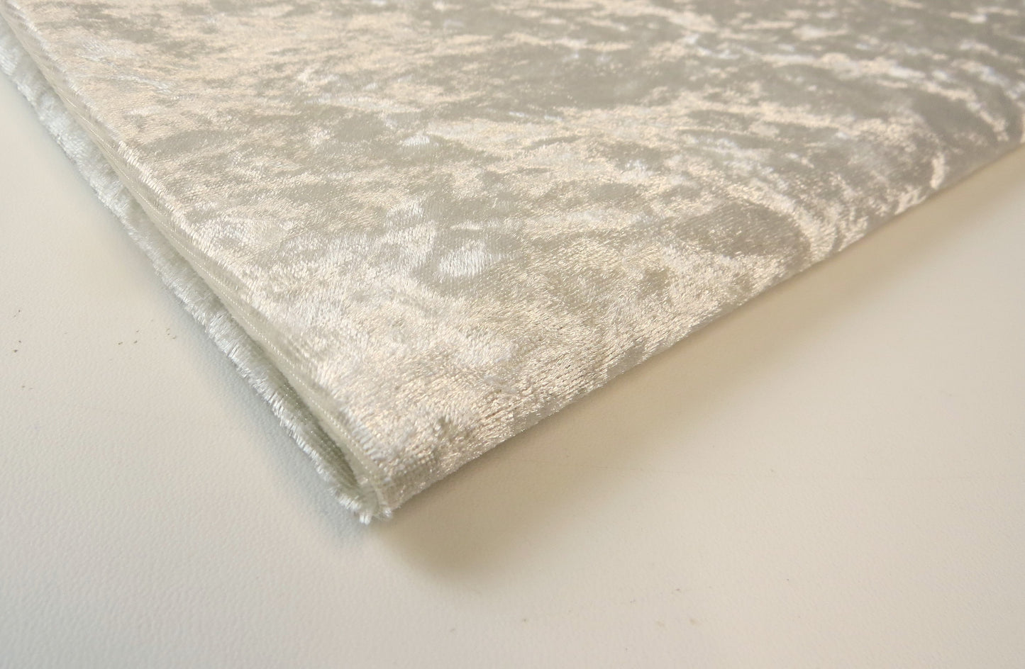 Headland Cream Crush Velvet Upholstery Fabric