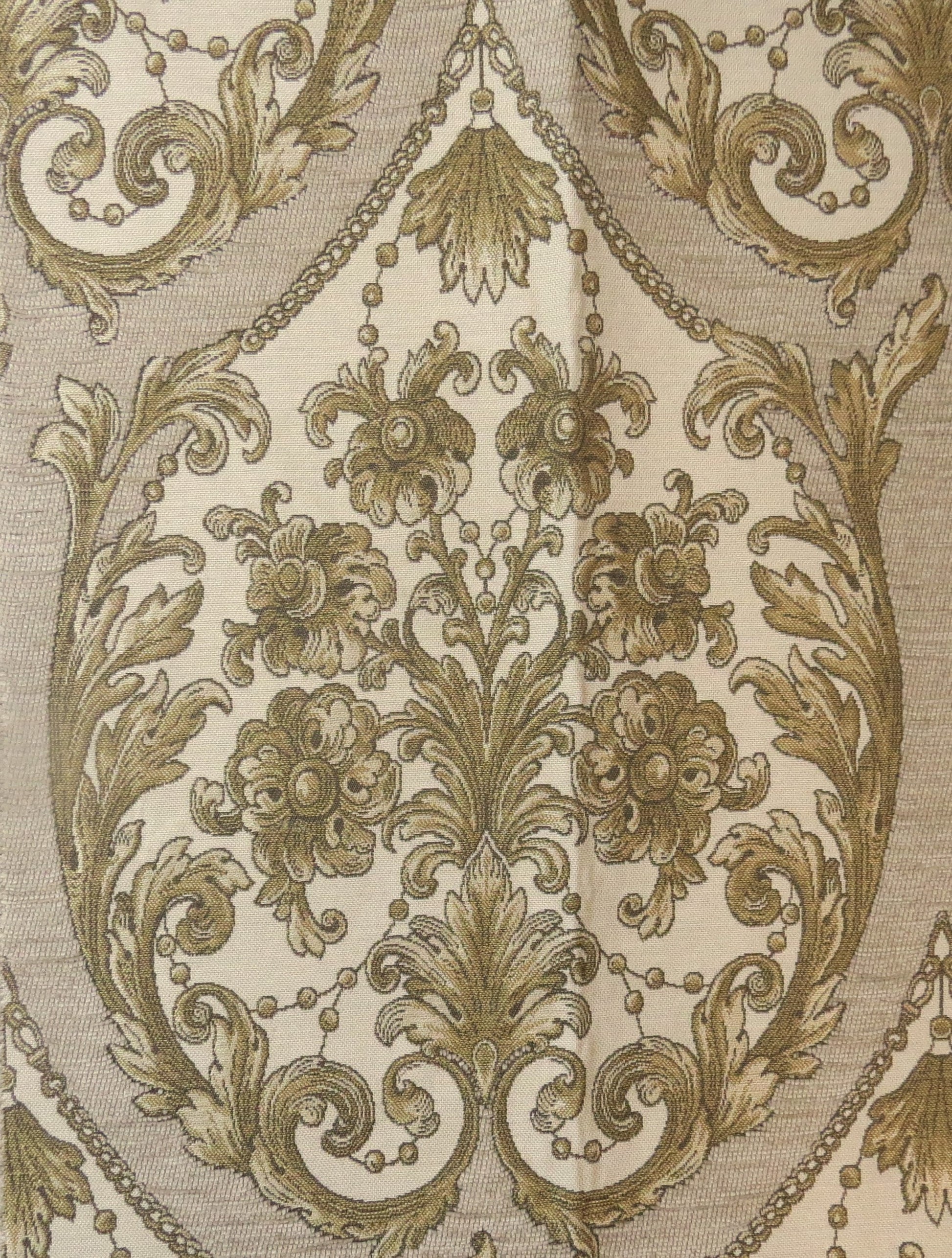 Delhi Classic Beige Brocade Upholstery Fabric