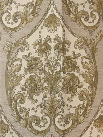 Delhi Classic Beige Brocade Upholstery Fabric - Soft Options upholstery trim