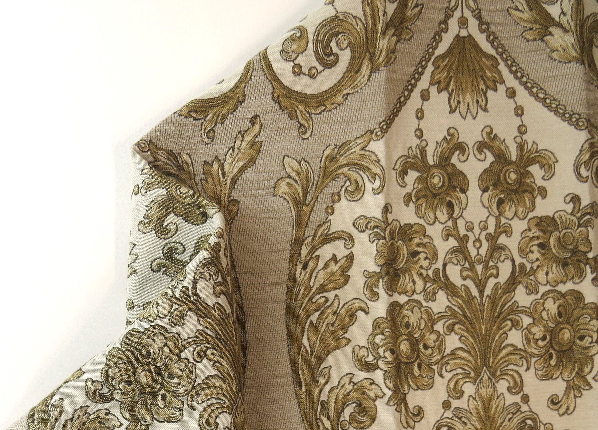 Delhi Classic Beige Brocade Upholstery Fabric