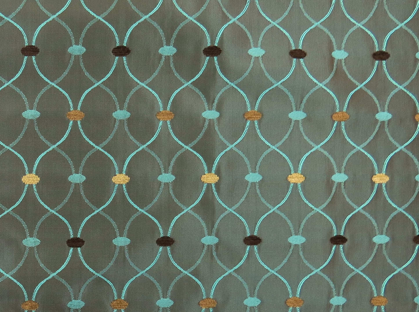 Maltese Teal Brocade Upholstery Fabric - Soft Options upholstery trim