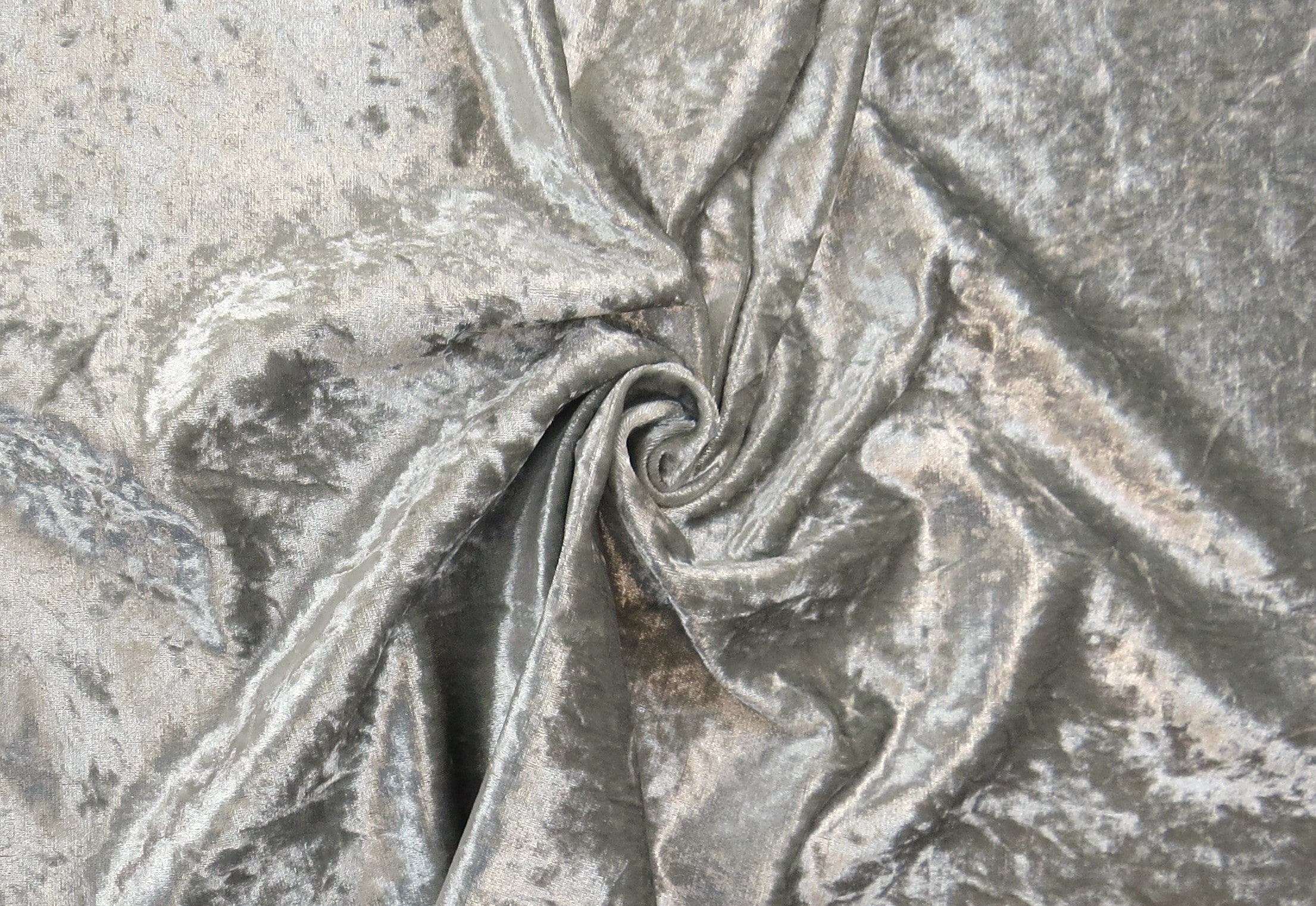 Silver Crushed Velvet Upholstery Fabric - Soft Options upholstery trim Soft Options Fabric Supplies