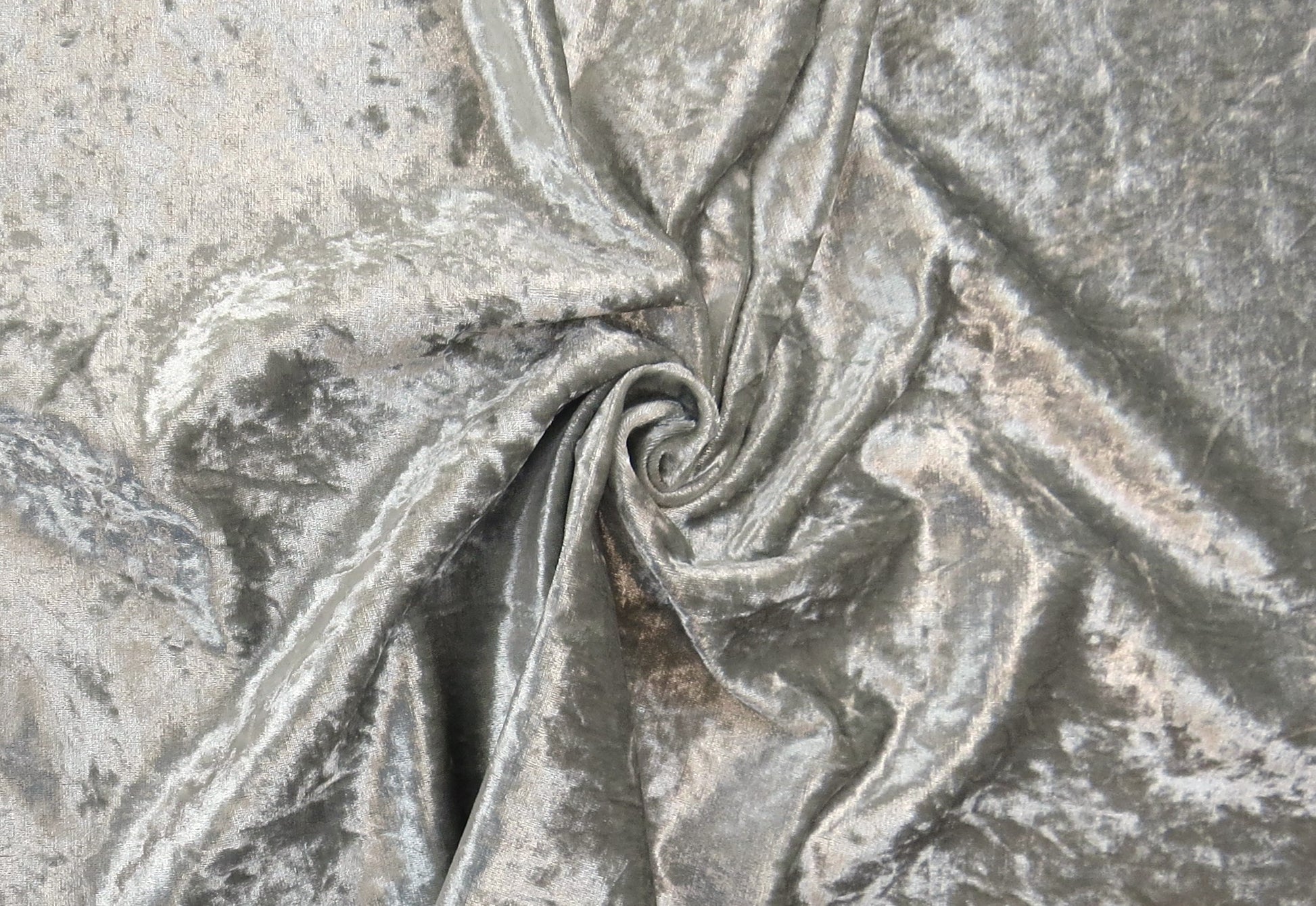 Silver Crushed Velvet Upholstery Fabric