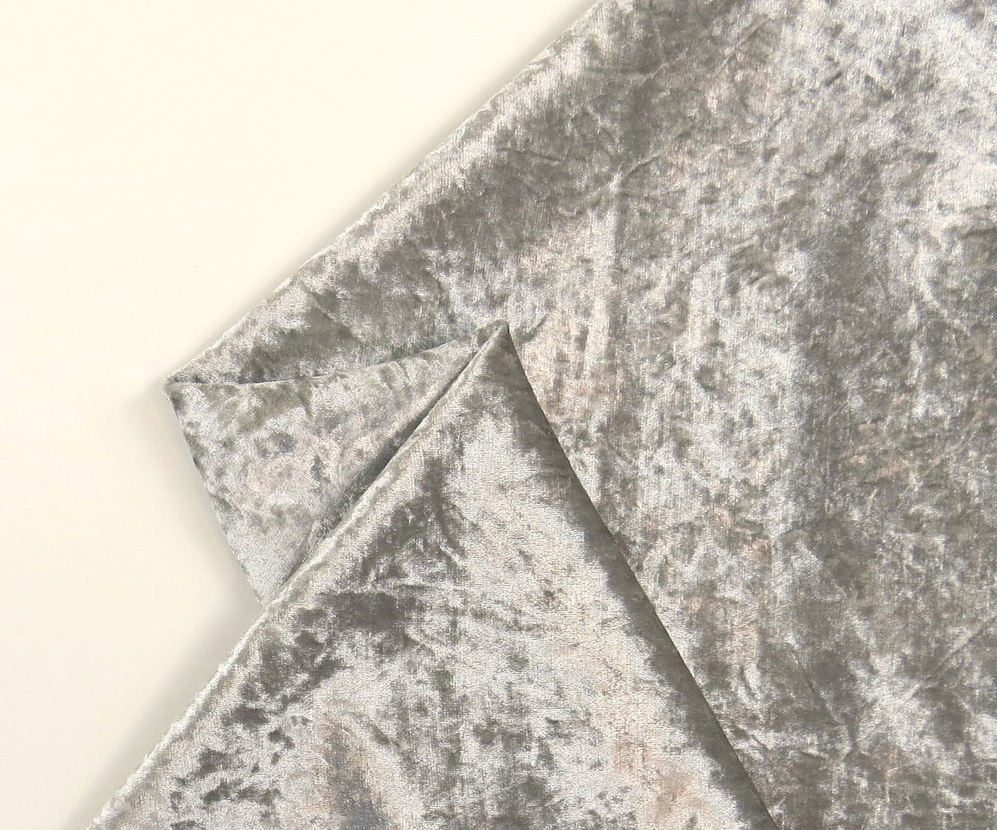 Silver Crushed Velvet Upholstery Fabric