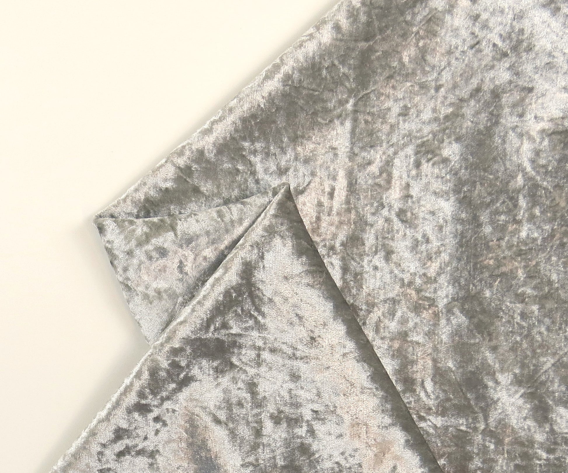 Silver Crushed Velvet Upholstery Fabric