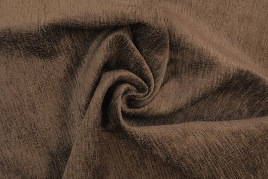 York Slub Mocha Chenille Upholstery Fabric - Soft Options upholstery trim
