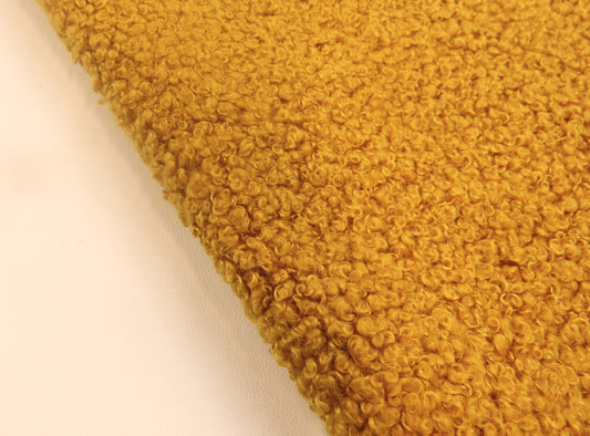 Arlington Boucle Teddy Bear Upholstery Fabric - Saffron