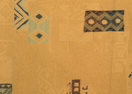 Cardiff Lemon Aztec Chenille Upholstery Fabric - Soft Options upholstery trim