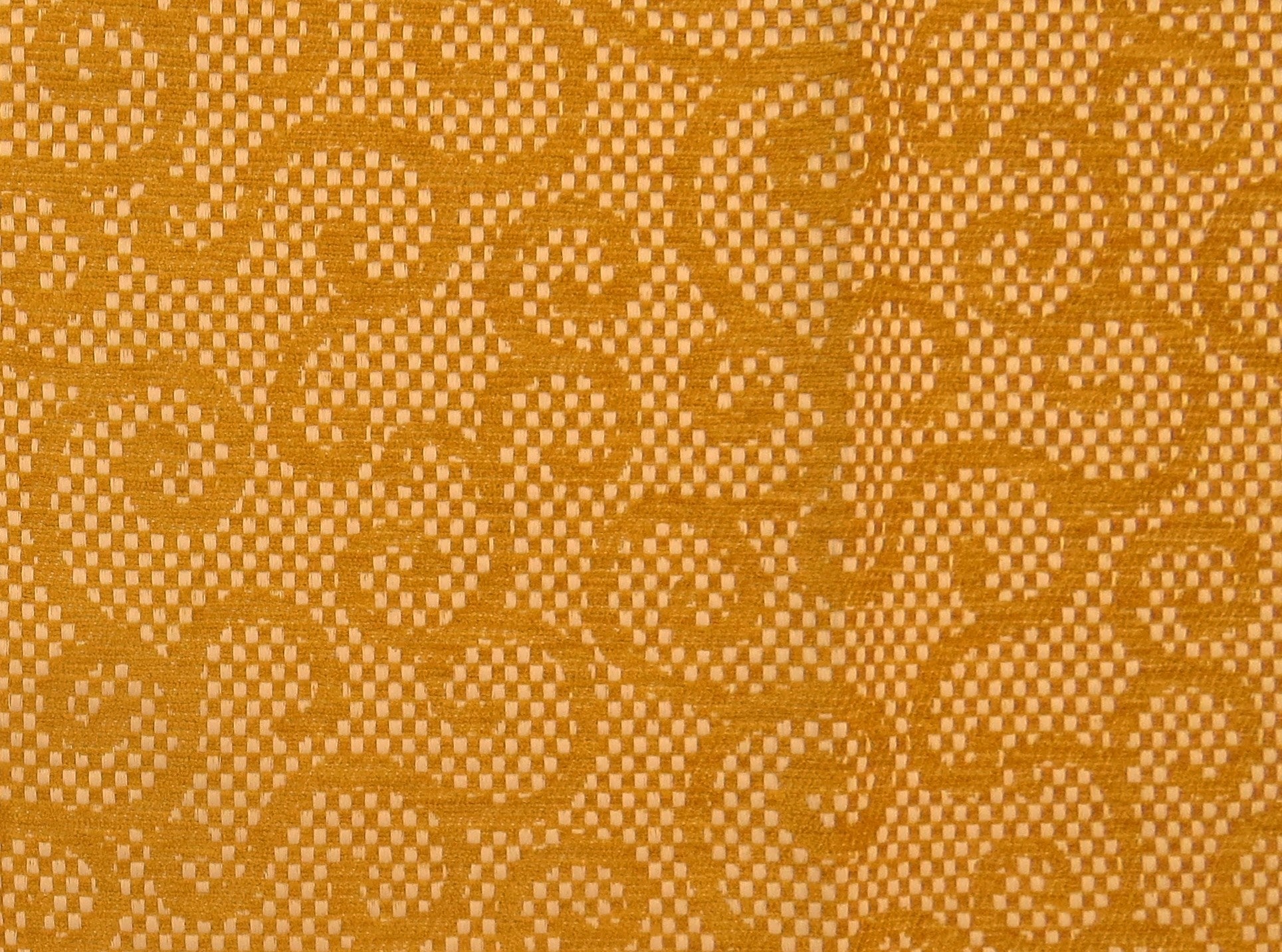 Gradius Swirl Butterscotch Brocade Upholstery Fabric
